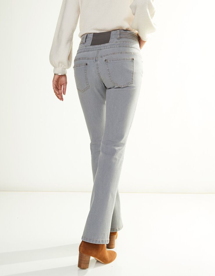Jean coupe boocut taille haute - entrej. 75 cm (gris) Jean coupe boocut taille haute - entrej. 75 cm (gris)