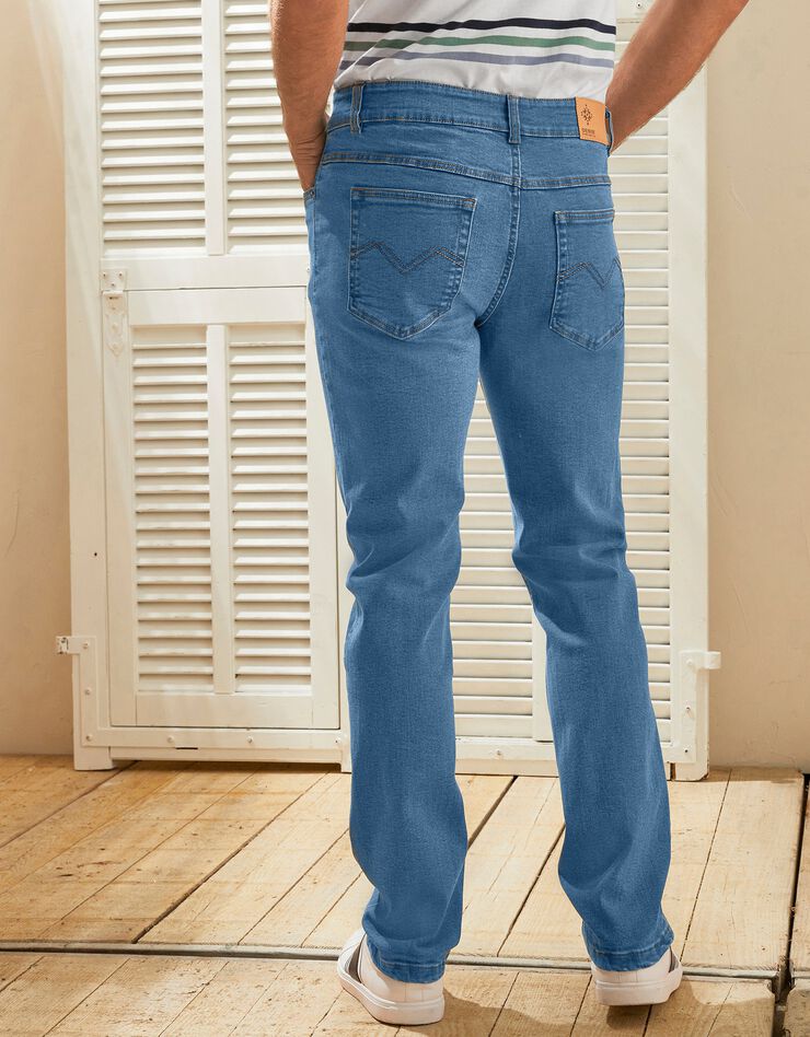 Jean coupe 5 poches extensible coton - entrej. 72 cm (bleached)