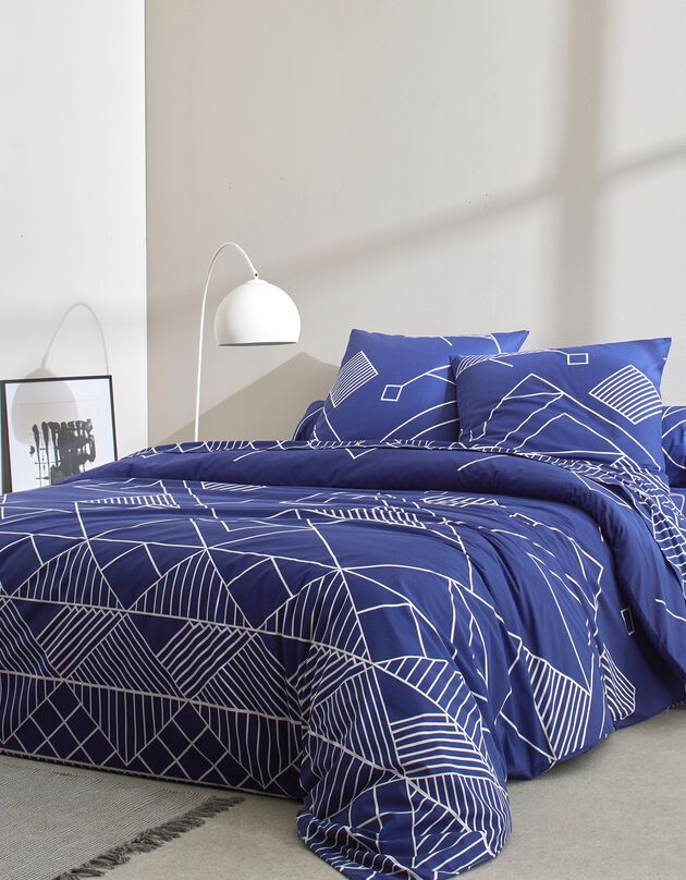 Linge de lit Hector coton (bleu)