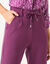 Pantalon chino uni, maille milano (prune)