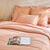 Linge de lit uni coton  (melon)