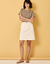 Jupe évasée, twill uni (blanc)
