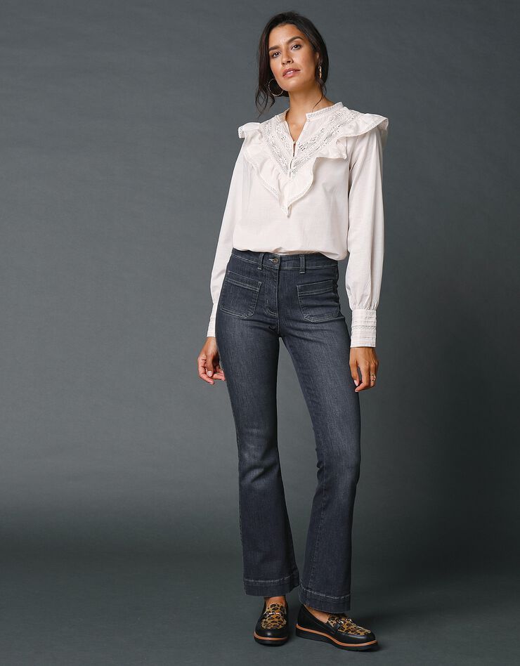 Jean bootcut poches plaquées (marine) Jean bootcut poches plaquées (marine)