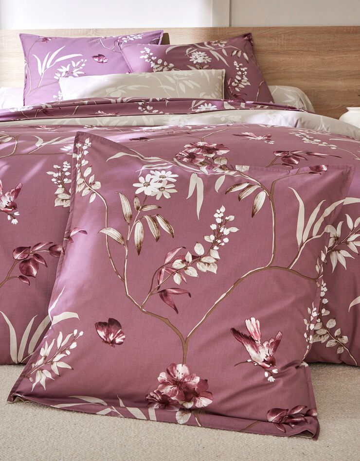 Linge de lit Anne en coton (parme)