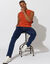 T-shirt col rond sans manches - lot de 3 (orange + vert + jaune)