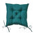 Galette de chaise carrée imprimé feuillage - lot de 2 (vert)