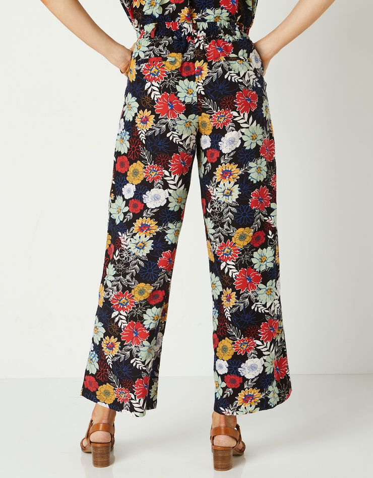 Pantalon raccourci imprimé (noir / multicolore) Pantalon raccourci imprimé (noir / multicolore)