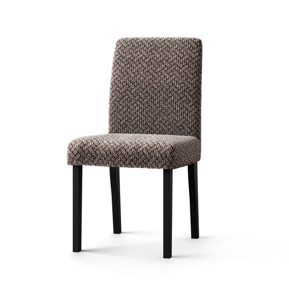 Housse bi-extensible microfibre gaufrée graphique spéciale chaise (chocolat)