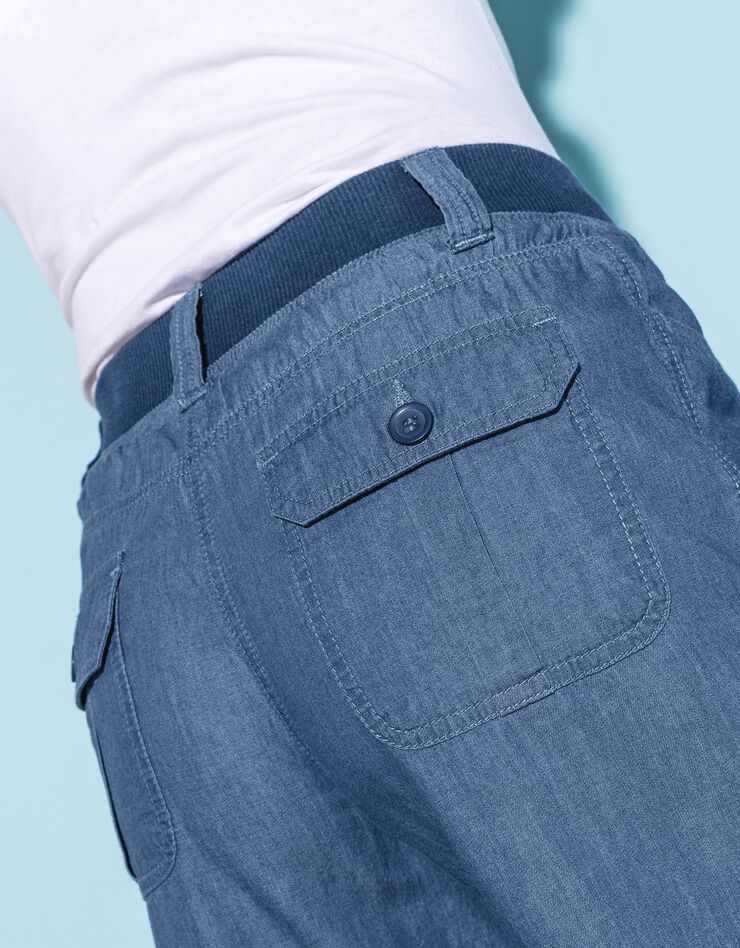 Bermuda denim ceinture maille (stone) Bermuda denim ceinture maille (stone)