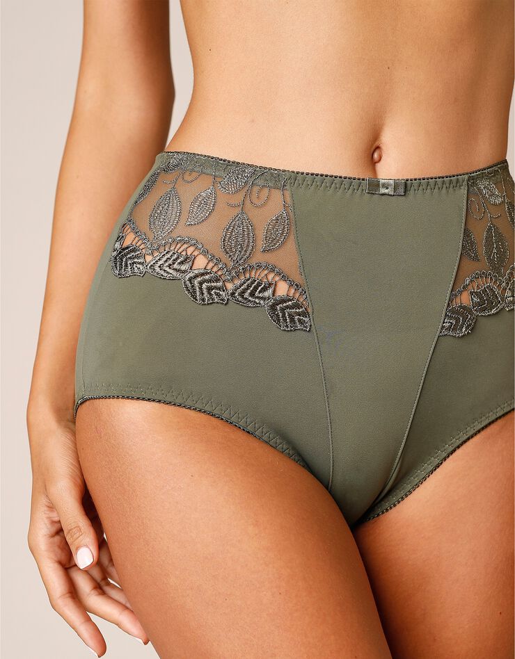 Gainette microfibre et guipure Rima - lot de 2 (kaki) Gainette microfibre et guipure Rima - lot de 2 (kaki)
