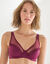 Soutien-gorge forme minimiseur en microfibre et tulle Paia, avec armatures (prune)