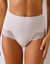 Culotte taille haute microfibre et dentelle - sculptante (nude)