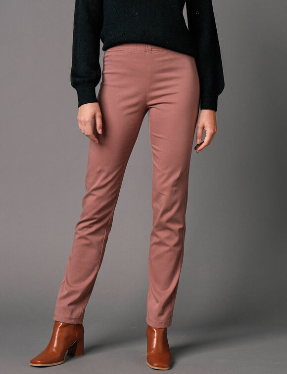 Pantalon sculptant, ceinture ventre plat (praline)