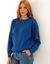 Pull col rond maille anglaise (bleu prusse)