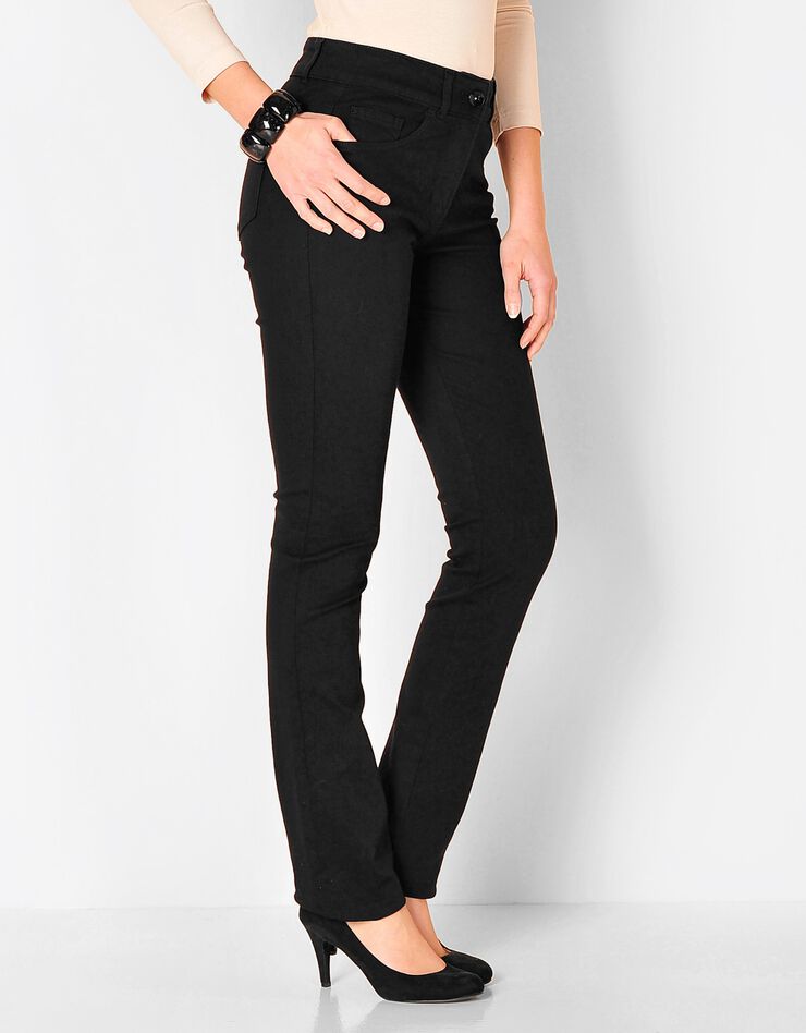 Pantalon droit gainant - petite stature entrej. 75 cm (noir) Pantalon droit gainant - petite stature entrej. 75 cm (noir)