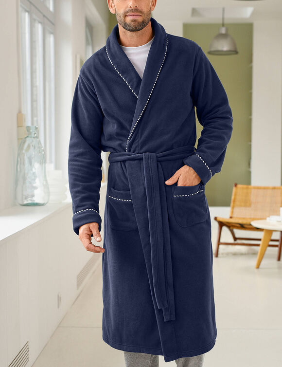 Robe de chambre maille polaire (marine)