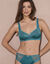Soutien-gorge maille satinée et dentelle Salford sans armatures - lot de 2 (lagon + émeraude)