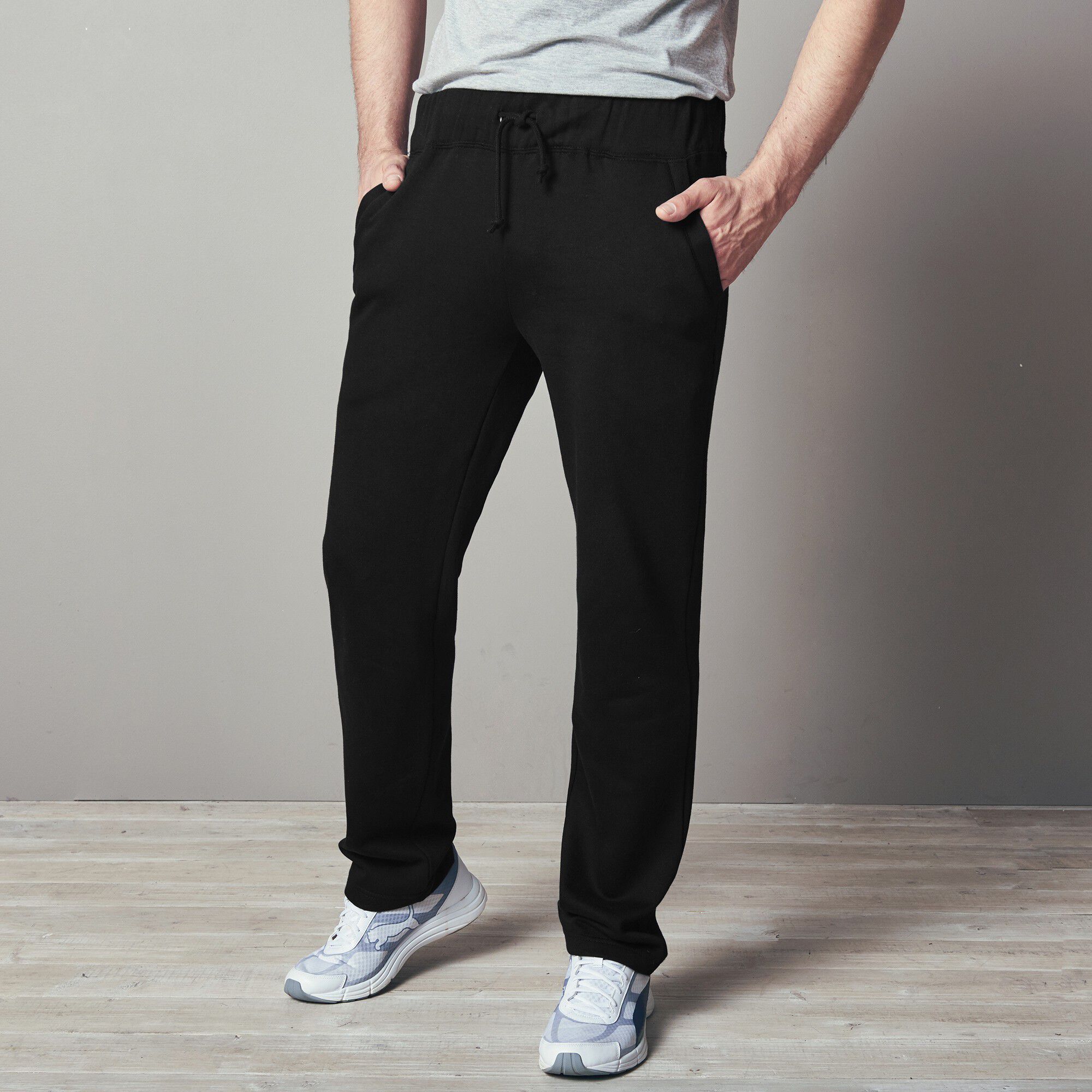 Pantalon De Jogging Vintage Pour Homme - Taille élastique, Bas De Jambe Serré - Coupe Droite, Cordon De Serrage, Poches - Pour Sport, Loisirs, Décontracté - 2
