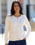 Cardigan uni maille fantaisie (écru)