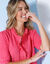 Chemisier manches courtes uni, gaze de coton (rose fuchsia)