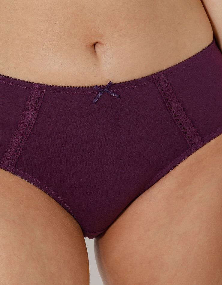 Culotte maxi en coton ajouré - Lot de 2 (fuchsia + prune) Culotte maxi en coton ajouré - Lot de 2 (fuchsia + prune)