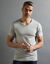 T-shirt sous-vêtement homme col V manches courtes chaleur douce - lot de 2 (gris)