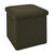 Coffre-pouf pliable, revêtement texturé (kaki)