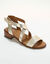 Sandales à brides croisées en cuir  (doré)