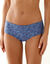 Shorty coton stretch imprimé "paon" - lot de 4 (bleu)