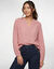 Chemisier boutonn&eacute; col mao uni, coton dobby (rose)