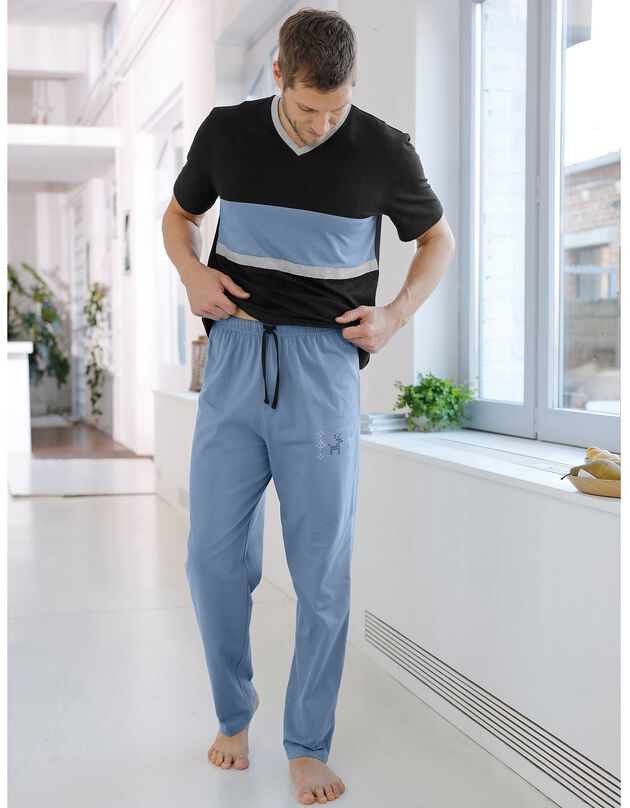 Pantalon pyjama bleu (bleu)