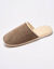 Mules silencieuses velours fourrées laine (taupe)