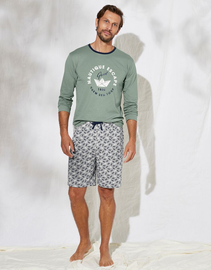 Short pyjama imprimé (gris / marine) Short pyjama imprimé (gris / marine)