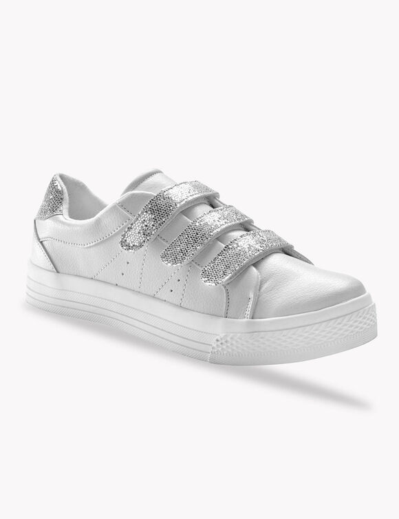 Tennis scratchées à paillettes - blanc/argenté (blanc)