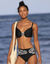 Haut de maillot de bain avec armatures drapé uni (noir)