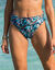 Slip de bain imprimé sculptant Melosa -  ceinture modulable (bleu)