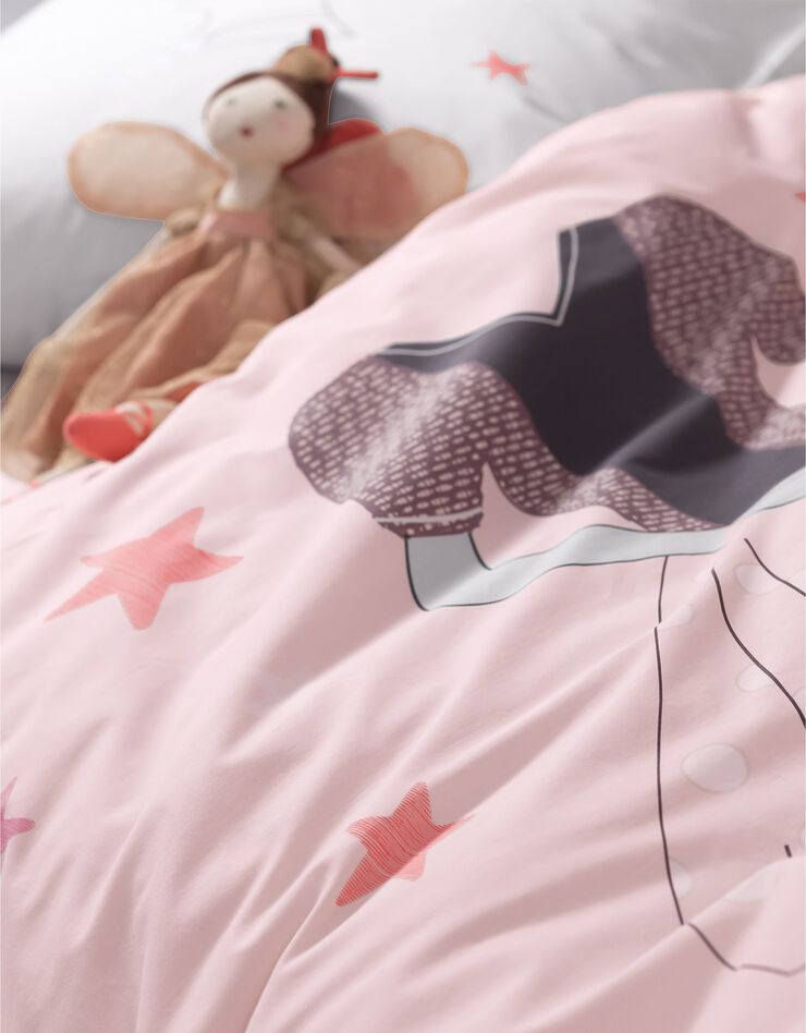 Linge de lit enfant déguisement Princesse en coton  (rose poudré)