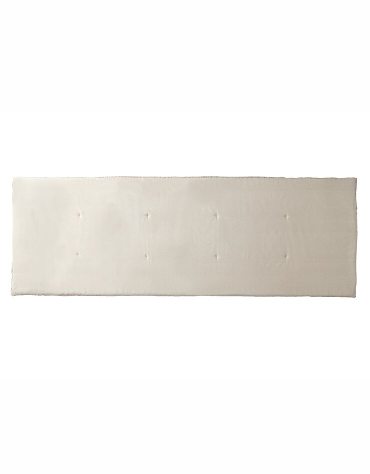 Long coussin de canapé en bouclette sherpa moutonnée (naturel)