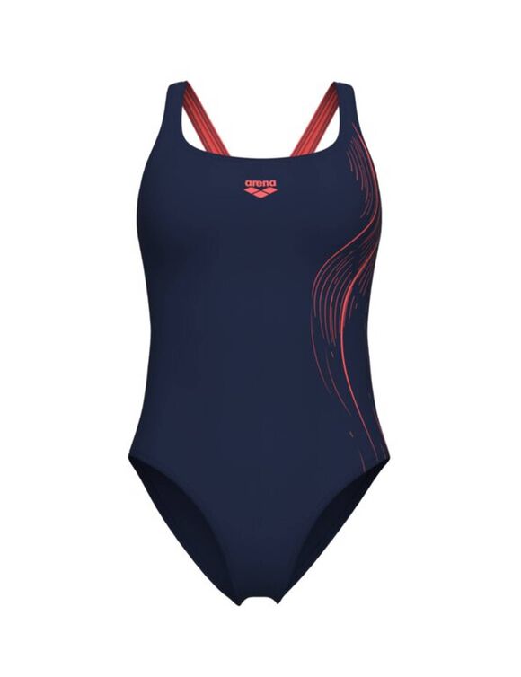 Maillot de bain 1 pièce Scratch (marine / corail)
