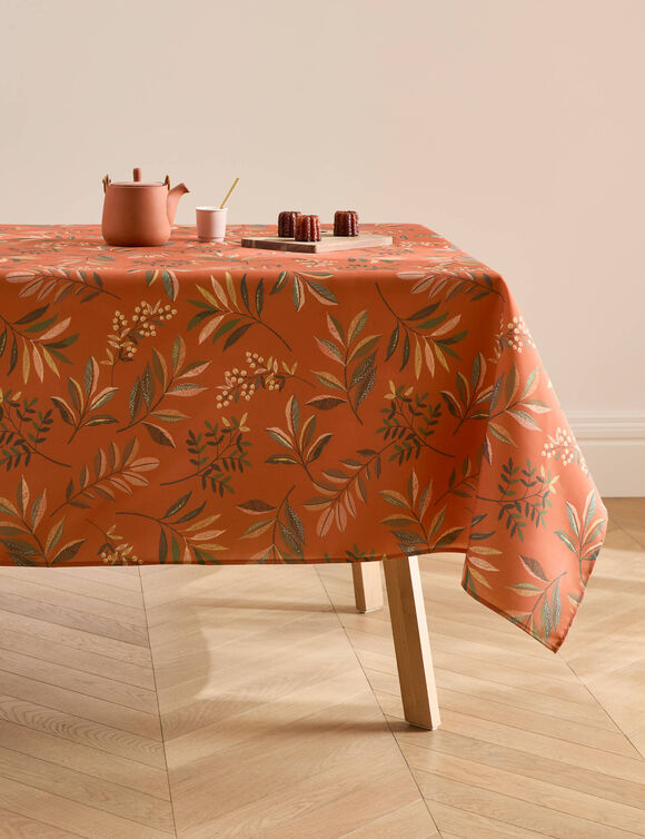Nappe antitache imprim&eacute; v&eacute;g&eacute;tal (terracotta)
