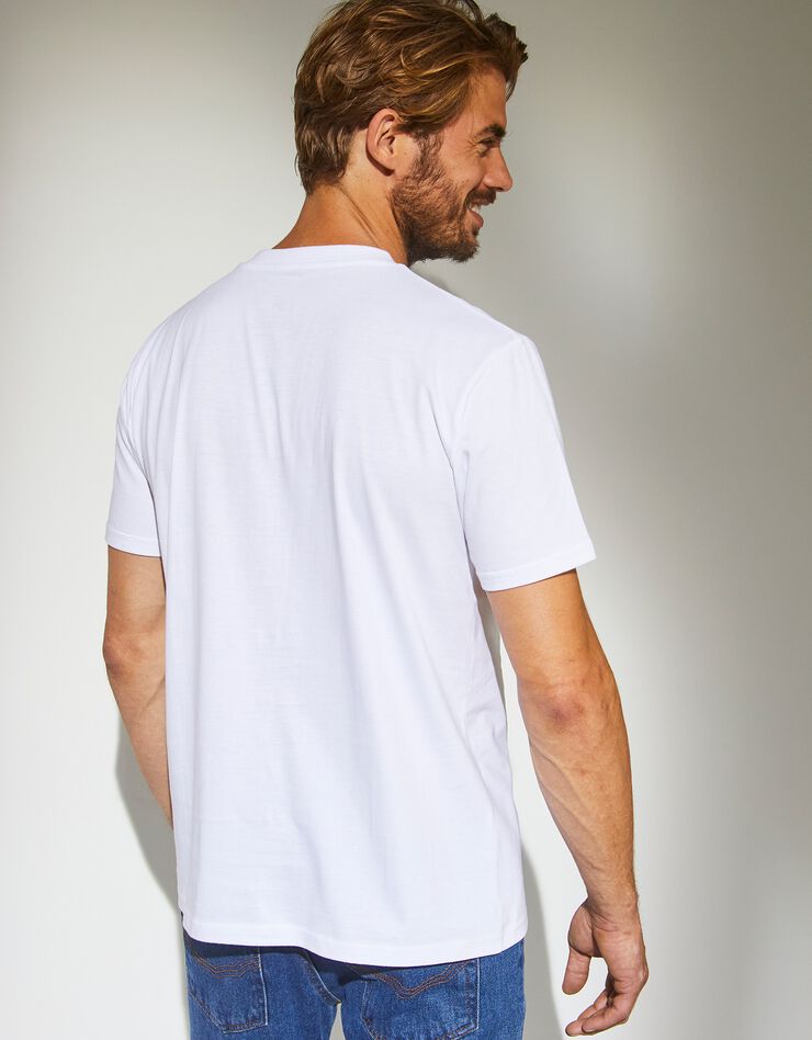 Tee-shirt col V manches courtes (blanc)