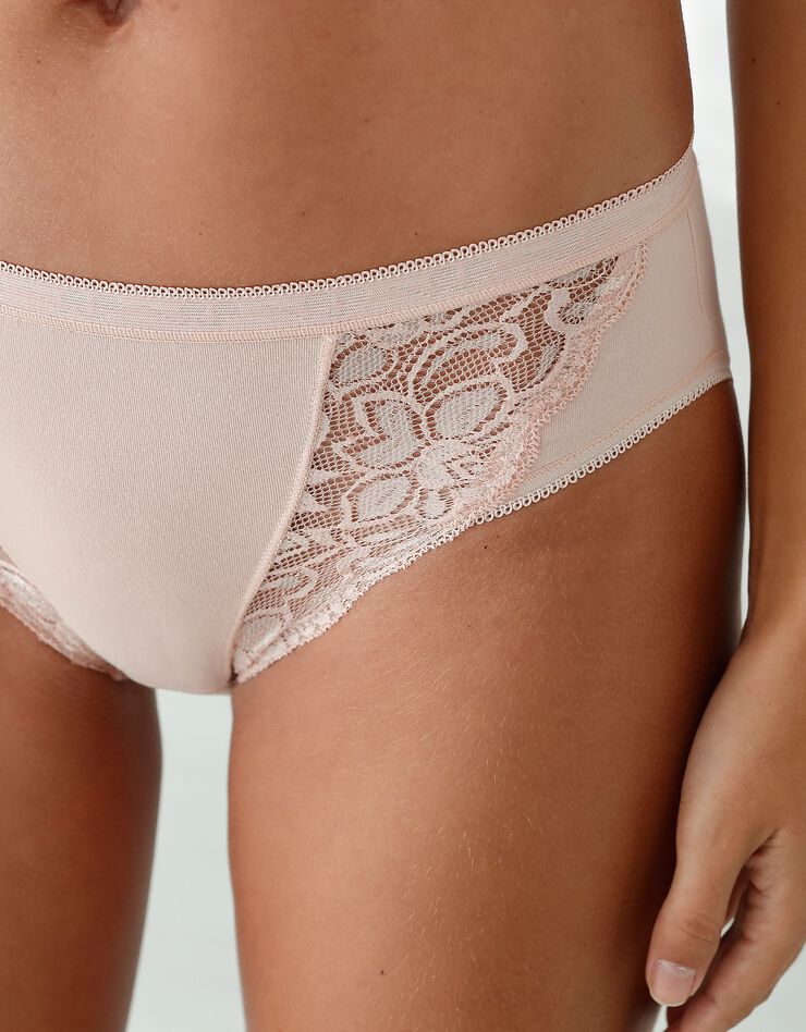 Culotte midi dentelle - lot de 3 (poudre) Culotte midi dentelle - lot de 3 (poudre)