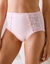 Gainette ventre plat microfibre tulle brodé Sienne - lot de 2 (blanc + poudre)