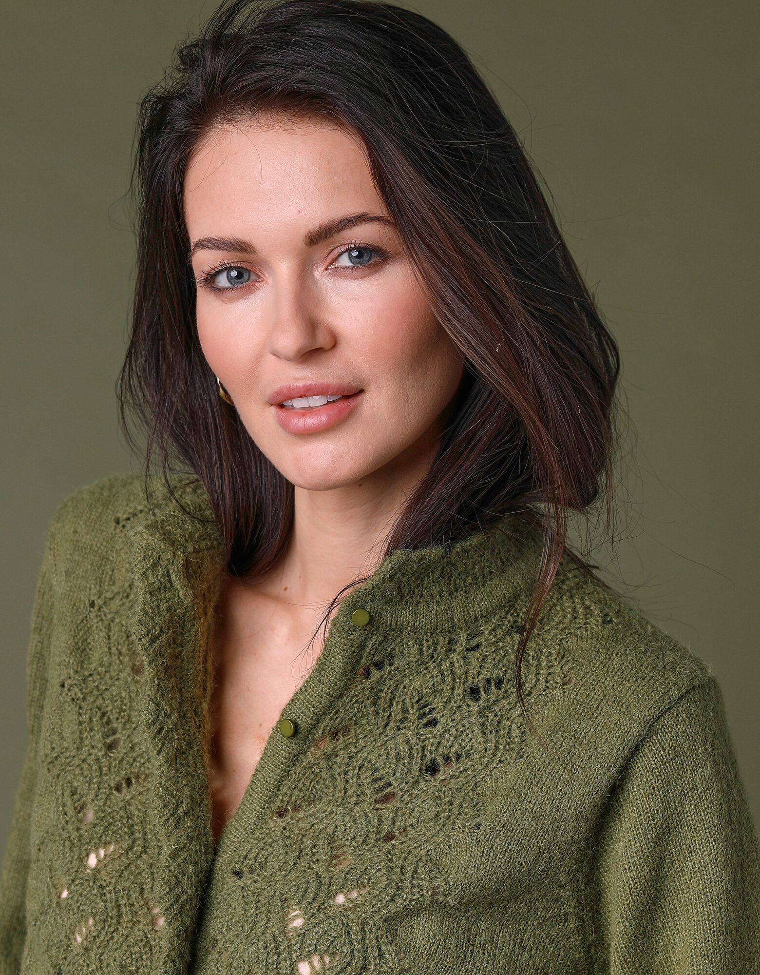 Gilet veste boutonné, polyester recyclé**, vert foncé