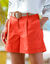 Short avec ceinture en jute amovible (paprika)