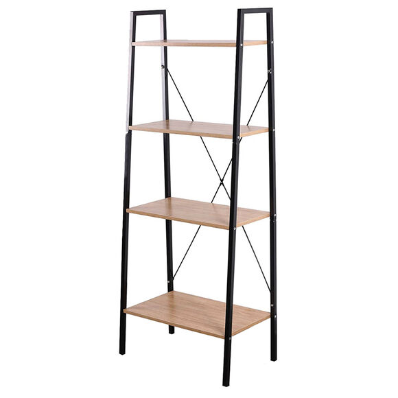Etagère pliable STOCKIES style industriel - 4 niveaux (naturel)