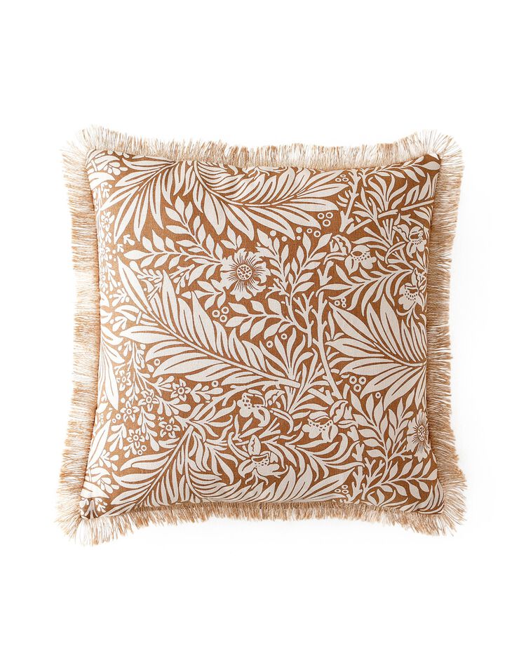 Housses de coussin imprimé à franges en jute - lot de 2 (caramel)