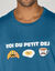 Pyjama short manches courtes message (bleu / marine)