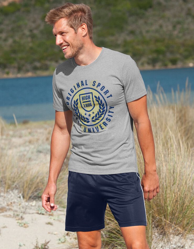 Short sport élastiqué (marine)