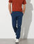 Pantalon chino élastiqué côtés - entrej. 82 cm (marine)